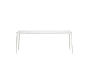 Jedálenský stôl Plate 90x180, marble carrara table top/white base
