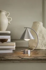 Prenosná lampa Meridian, brushed steel