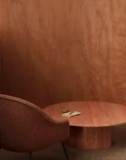 Stolík Epic Ø 110, red travertine