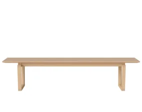 Lavica Nord 200 cm, white pigmented oiled oak