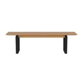 Lavica Nord 160 cm, black oak/oiled oak
