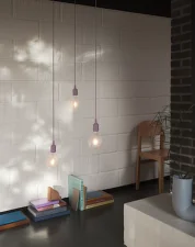 Závesná LED lampa E27, dusty lilac