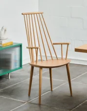 Stolička J110, lacquered oak