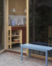 Lavica Linear Steel Bench 170 cm, pale blue