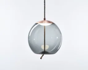 Závesné svietidlo Knot Small Sfera PC1035, smoke grey / copper