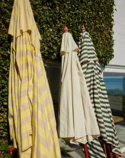 Slnečník Messina Ø300, lemon / sand stripe