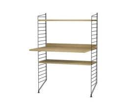 Policová zostava String Workspace H, oak/black