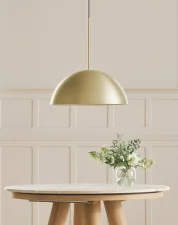 Závesná lampa Aluna Ø27, matt brass
