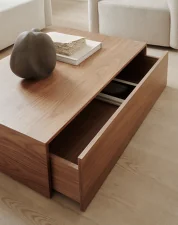Konferenčný stolík Mass Coffee Table High w. Drawer, natural walnut