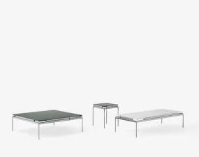 Stolík Sett LN12, dark chrome  / Bianco Carrara marble