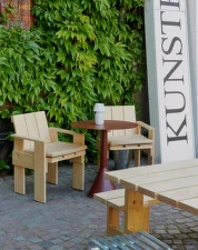 Podsedák Crate Dining Chair, beige