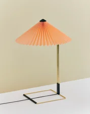 Stolová lampa Matin 380, polished brass / peach