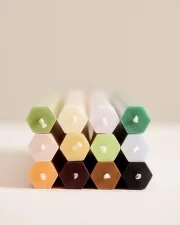 Sviečky Hexagon Candle set 4ks, fresh