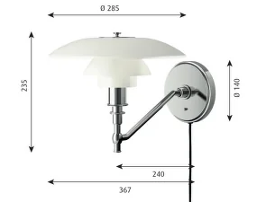 Nástenná lampa PH 3/2, white