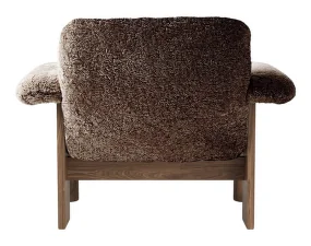 Kreslo Brasilia Low Back, Sheepskin sahara/walnut