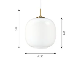Závesné svietidlo VL 45 Radiohus Ø250, white opal