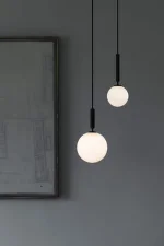 Závesné svietidlo Miira 1, rock grey/opal