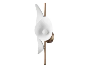 Nástenná lampa Florii 3, dark bronze/white
