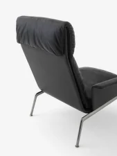 Kreslo Muno LN17 High Back w. Arms, black/dark chrome