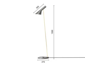 Stojacia lampa AJ, warm grey/brass