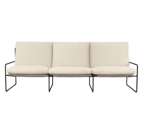 Outdorová sofa Desert 3-Seater, black/off-white