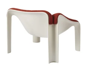 Kreslo F300, alabaster white/Dedar 6