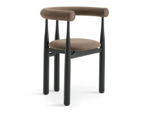 Čalúnená stolička Bukowski, black/Wooly Plus 1008
