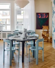Stôl Annex Round Ø120, lacquered oak