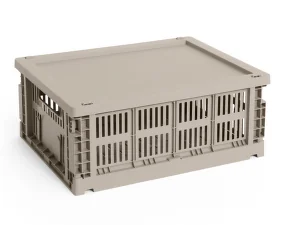 Plastové veko Colour Crate M, warm grey