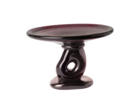Sklenený podnos Damo Ø21, dark grape