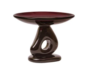 Sklenený podnos Damo Ø30, dark grape