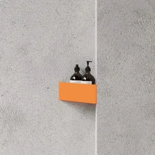 Rohová kúpeľňová polička Bath Shelf Corner, orange