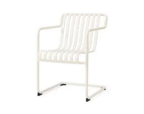Stolička Palissade Cantilever Dining Armchair, cream white
