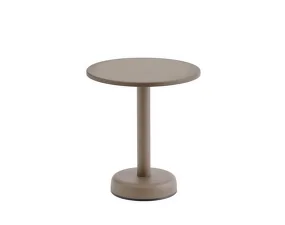 Stolík Linear Steel Coffee Table Ø42, taupe