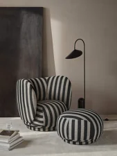 Pouf Rico Louisiana, sand/black