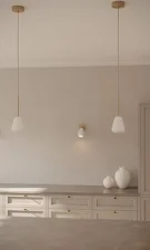 Závesné svietidlo Anoli Spot, nordic gold/white