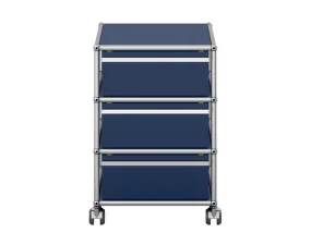 Zásuvkový kontajner na kolieskach USM Haller M26, steel blue