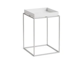 Stolík Tray Table 30x30 High, white / silicone coated steel