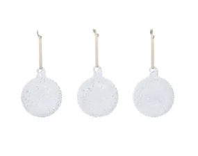 Vianočné banky Flurry M set 3ks, white