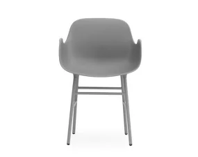 Stolička Form s podpierkami rúk, grey/steel