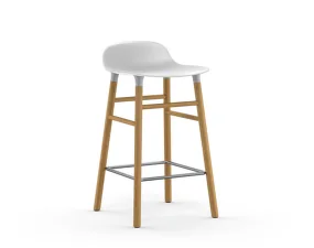 Barová stolička Form 65 cm, white/oak