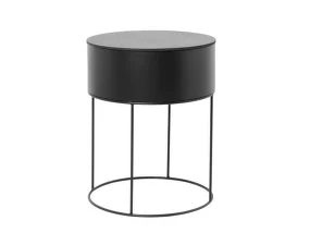 Truhlík na rastliny Plant Box Round, black