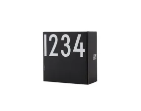 Svietniky/šálky s číslicami set 4ks, black