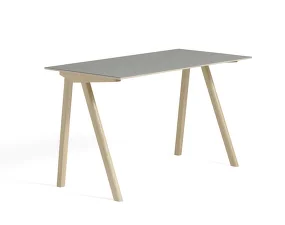 Stôl Copenhague CPH 90, water-based lacquered oak/grey linoleum