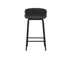 Celočalúnená barová stolička Hyg Barstool 65, black/main line flax