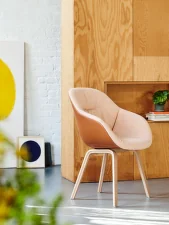 Ex-display stolička AAC 123 Soft Duo, Matt Lacquered Oak Veneer/Mode 026 Lola Rose