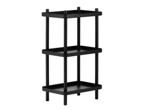 Polica Block Shelf, black/black