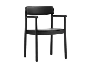 Ex-display čalúnená stolička s podrúčkami Timb, black / ultra leather - Black