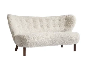 Sofa Little Petra VB2, walnut / sheepskin