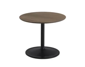 Odkládací stolík Soft Side Table Ø48 x 40 cm, solid smoked oak / black
